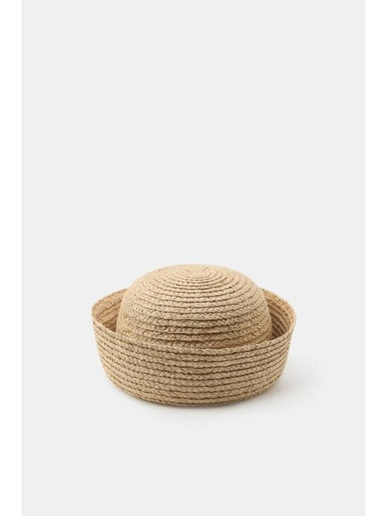 ZARA 100% RAFFIA SKIMMER HAT main image 6